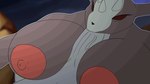 anthro big_breasts big_penis breasts duo fellatio fellatio_pov female genitals huge_breasts huge_penis male male/female oral penile penis quickie ruins sex kopy_k bandai_namco digimon antylamon digimon_(species) gargomon lagomorph leporid mammal rabbit animated hi_res