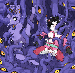anthro anthro_penetrated anthrofied belly big_belly biped black_hair blush bodily_fluids bound breast_play breast_suck breasts clothing cum cum_in_ear cum_in_mouth cum_in_vagina cum_inside deep_navel duo ear_penetration ear_piercing ear_ring eyebrows eyelashes fellatio female female/tentacles female_penetrated fingers flesh_binds flesh_structure flesh_wall fur genital_fluids genitals hair legs_up navel navel_fetish navel_penetration navel_poke nude open_mouth oral oral_penetration penetration penile piercing pusssy ring_piercing sex spread_legs spreading sucking tears tentacle_in_ear tentacle_in_mouth tentacle_in_navel tentacle_in_vagina tentacle_penetration tentacle_sex tentacle_wall tentacles tentacles_on_female torn_clothing vaginal vaginal_penetration vulva potatobud3 blizzard_entertainment hearthstone warcraft li_li_stormstout rabbit'ath bear lagomorph leporid mammal pandaren rabbit 2026 hi_res