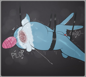 anal_orgasm anthro anus backsack balls bdsm big_butt black_nose blue_body blue_fur bodily_fluids bondage bound butt cum cumshot easter_egg ejaculation erection femboy fur gaping gaping_anus genital_fluids genitals hands-free heart_symbol holidays improvised_sex_toy male midair moan motion_lines onomatopoeia orgasm penis perineum pink_anus red_cheeks sex_toy_ejection shaking small_balls small_penis solo sound_effects suspension suspension_bondage text thick_thighs trembling white_balls white_body white_fur white_penis white_perineum hewa easter five_nights_at_freddy's five_nights_at_freddy's_2 scottgames toy_bonnie_(fnaf) lagomorph leporid mammal rabbit 2026 hi_res