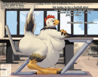 4_toes after_transformation anisodactyl anthro avian_feet beak belly big_belly big_breasts big_butt big_feet black_body black_feathers breasts brown_body brown_feathers butt chair chest_tuft classroom claws crossed_arms desk feathers feet female fingers furniture gender_transformation green_eyes huge_breasts huge_butt huge_feet hyper hyper_pregnancy mtf_transformation non-mammal_breasts nude obese obese_anthro obese_female overweight overweight_anthro overweight_female pregnant punishment sad school sitting solo table text thick_thighs toe_claws toes transformation tuft what white_body white_feathers window wings daniel_kay avian bird chicken galliform phasianid 2007 comic_sans english_text watermark