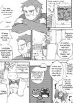 anthro canid canine canis clothing comic cotton_(artist) dialogue domestic_dog english_text fur greyscale haplorhine male mammal monkey monochrome natsume_(tooboe_bookmark) nitobe noguchi primate text tooboe_bookmark