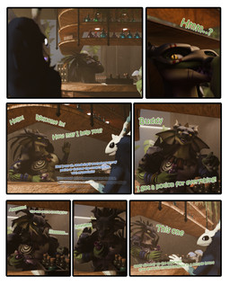 anthro antlers black_body bone bone_mask claws clothing dialogue duo fur furniture green_body hair horn inside male male/male mask muscular muscular_anthro muscular_male plant potion skull skull_head skull_mask speech_bubble tail text the_texorcist briganfi_(modeler) american_mythology indigenous_north_american_mythology mythology north_american_mythology terraria tex_(the_texorcist) witch_doctor_(terraria) canid lihzahrd lizard mammal monster reptile scalie wendigo 3d_(artwork) absurd_res comic digital_media_(artwork) english_text hi_res