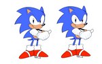 anthro biped black_eyes clothing footwear gesture gloves handwear male plantigrade red_clothing red_footwear red_shoes shoes simple_background smile solo standing white_background white_clothing white_gloves white_handwear ballad-of-gilgalad classic_sonic_(universe) sega sonic_the_hedgehog_(series) classic_sonic sonic_the_hedgehog eulipotyphlan hedgehog mammal 2021 digital_media_(artwork)