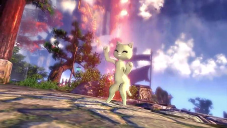anthro biped blue_eyes dancing female fireworks flag fur hands_on_hips looking_at_viewer pawpads paws plant pose proud smile solo standing tree whiskers white_body white_fur woo_yay unknown_artist blade_and_soul domestic_cat felid feline felis mammal 3d_(artwork) 3d_animation animated bad_metadata character_request digital_media_(artwork) no_sound short_playtime video