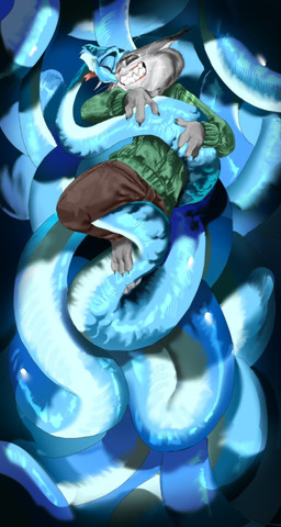 anthro blue_body bottomwear brown_bottomwear brown_clothing brown_pants claws clothed clothed_anthro clothed_male clothing coiling duo eyes_closed feral green_clothing green_sweater green_topwear grin happy hug larger_feral larger_male male male/male male_anthro male_feral pants serpentine size_difference smaller_anthro smaller_male smile sweater teeth toe_claws tongue tongue_out topwear clnsg79 disney zootopia gary_de'snake pawbert_lynxley canada_lynx felid feline lynx mammal pit_viper reptile scalie snake viper hi_res