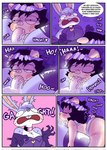 anthro blush buckteeth bugs_bunny clothed clothing comic crossdressing dialogue domestic_pig duo fellatio female freckles genitals hi_res lagomorph leporid looney_tunes male male/female mammal open_mouth oral penile penis petunia_pig rabbit renita_reed sex side_view spanish_text speech_bubble suid suina sus_(pig) teeth text thick_thighs translation_request vein veiny_penis warner_brothers