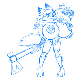 anthro areola axe barbell_piercing big_areola big_breasts big_nipples blush blush_lines breast_expansion breasts cheek_tuft claws crotch_tuft dialogue dipstick_ears duo ear_markings ear_piercing expansion eyelashes facial_tuft female female_anthro gameplay_mechanics hand_on_breast heart_symbol huge_breasts hyper hyper_breasts level_up long_eyelashes looking_pleasured motion_lines multicolored_ears nipple_dip nipple_piercing nipples piercing skinny skinny_female speech_bubble standing tail text top_heavy tuft klacket kyoko_(klacket) canid canine fox mammal spirit 2025 blue_and_white digital_drawing_(artwork) digital_media_(artwork) english_text hi_res monochrome sketch