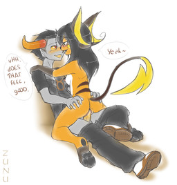 anthro anthro_penetrated anthrofied blush bottomwear bottomwear_down breasts butt butt_grab clothed clothing duo erection eye_contact feet female female_on_humanoid female_on_top female_penetrated from_front_position genitals hand_on_butt hindpaw horn humanoid_on_anthro humanoid_penetrating humanoid_penetrating_anthro interspecies looking_at_another lying male male/female male_on_anthro male_on_bottom male_penetrating male_penetrating_female mastery_position nude on_back on_bottom on_lap on_top pants pants_down partially_clothed pawpads paws penetration penile penile_penetration penis penis_in_vagina pokemorph rear_view sex sitting sitting_on_lap spread_butt spread_legs spreading straddling tail vaginal vaginal_penetration zunu-raptor homestuck ms_paint_adventures nintendo pokemon tavros_nitram alien alien_humanoid generation_1_pokemon horned_humanoid humanoid mammal pokemon_(species) raichu rodent troll_(homestuck) hi_res