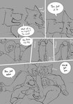 anthro ball_lick balls beastars bedding big_penis bird_dog bodily_fluids bros_being_bros canid canine canis collot_(beastars) comic coyote dialogue dialogue_box domestic_dog doost durham_(beastars) english_text erection genital_fluids genitals group group_sex handjob happy happy_sex herding_dog hi_res hindpaw hunting_dog hyena jack_(beastars) kissing labrador legoshi_(beastars) licking lying male male/male mammal miguno_(beastars) monochrome muscular muscular_male nodding nude old_english_sheepdog on_back oral orgy pastoral_dog paws pecs penile penis precum retriever scar sex sheepdog simple_background smile spotted_hyena spread_legs spreading text tongue tongue_out whimper wolf