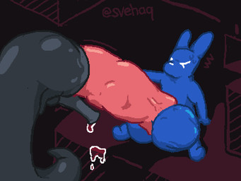 animal_genitalia animal_penis balls big_balls big_penis black_penis bodily_fluids body_outline cock_vore duo equine_genitalia equine_penis feral feral_prey genital_fluids genitals huge_penis hyper hyper_genitalia hyper_penis leaking_precum male male/male penile penis precum semi-anthro simple_background size_difference smaller_pred sweat vein veiny_penis vore svehaq_(artist) rain_world videocult blueberry_(svehaq) black_lizard_(rain_world) lizard_(rain_world) slugcat 4:3 digital_media_(artwork) hi_res pixel_(artwork) signature upscale