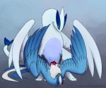 ambiguous_gender animal_genitalia articuno avian beak bird bodily_fluids cloaca cloacal cloacal_penetration cum cum_in_cloaca cum_inside duo erection eyes_closed feathered_wings feathers female feral feral_on_feral folded_wings from_front_position generation_1_pokemon generation_2_pokemon genital_fluids genitals interspecies large_penetration larger_feral larger_on_top legendary_pokemon lugia lying male missionary_position nintendo nude on_back open_mouth orgasm penetration penis pokemon pokemon_(species) sex simple_background size_difference smaller_feral tail torchembers wings