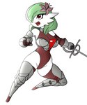 accessory armor bikini_armor breasts clothing colored_edit female flower flower_in_hair gauntlets gloves hair hair_accessory handwear leggings legwear leotard medium_breasts melee_weapon not_furry plant rapier solo sword unconvincing_armor weapon jmf third-party_edit tmdan1520 nintendo pokemon gardevoir generation_3_pokemon pokemon_(species) 5:6 alternate_version_at_source color_edit colored hi_res