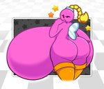 anthro big_breasts big_butt blonde_hair breasts butt female fuse hair huge_breasts huge_butt huge_thighs hyper hyper_breasts hyper_butt looking_at_viewer one_eye_closed pink_body ponytail rear_view simple_eyes solo star thick_thighs wink dewbber mario_bros nintendo paper_mario bombette bob-omb bomb_humanoid living_bomb 2023 digital_media_(artwork) hi_res