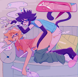 anal anal_orgasm anal_penetration big_penis blush bodily_fluids bong butt clothing cum cum_in_ass cum_inside cum_while_penetrated cumshot drugs duo ejaculation emanata erection eyewear footwear freckled_butt freckled_legs freckled_thighs freckles furniture genital_fluids genitals glasses hands-free human_on_humanoid human_penetrated humanoid_genitalia humanoid_penetrating humanoid_penetrating_human humanoid_penis internal internal_anal interspecies male male/male male_penetrated male_penetrating male_penetrating_male marijuana orgasm penetration penile penile_penetration penis penis_in_ass pillow prostate sex shoes slippers smoking smoking_marijuana sofa sofa_sex amaruu gero_(amaruu) animal_humanoid cat_humanoid felid felid_humanoid feline feline_humanoid human humanoid mammal mammal_humanoid 2025 hi_res