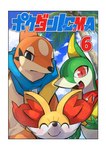 anthro black_eyes border canid cloud comic cover cover_art cover_page fangs fennekin feral floatzel frown generation_4_pokemon generation_5_pokemon generation_6_pokemon group japanese_text lir_(icma) makotoo male mammal nazuna_(icma) nintendo outside palm_tree plant pmd:_icma pokemon pokemon_(species) pokemon_mystery_dungeon red_eyes scarf servine sky smile spike_chunsoft teeth text translated tree twizel_(icma) white_border