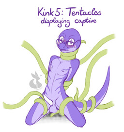 anthro balls blush captured embarrassed erection exposed eyewear forced forced_exposure genitals glasses looking_at_viewer male nipples nude open_mouth penis restrained simple_background solo tail tapering_penis tentacles mancoin lizard reptile scalie digital_media_(artwork) hi_res