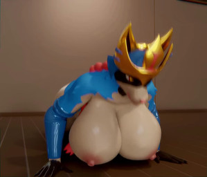 anthro anthrofied big_breasts blue_body blue_fur breast_expansion breasts butt exercise expansion female fur huge_breasts nipples nude pokemorph push-up solo thick_thighs training sound_warning third-party_edit xlkev nintendo pokemon crowned_sword_zacian generation_8_pokemon legendary_pokemon pokemon_(species) zacian 3d_(artwork) 3d_animation animated digital_media_(artwork) short_playtime sound sound_edit video