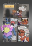 alley bodily_fluids brick_wall clothed clothing crying dialogue group male tears text trio wall_(structure) firion-mien nintendo pokemon canid canine cofagrigus generation_4_pokemon generation_5_pokemon generation_8_pokemon lucario mammal nickit pokemon_(species) absurd_res comic english_text hi_res