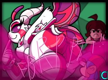 4_arms age_difference angry annoyed antennae_(anatomy) anthro anus arm_tuft bent_over big_anus big_breasts big_butt big_eyes black_border border breasts butt countershade_butt countershading crossed_arms duo_focus eyelashes eyes_popping_out fart fart_cloud fart_fetish farting_on_another featureless_breasts female frown fur genitals gesture group hand_gesture hand_on_butt horn human_on_anthro interspecies jealous larger_female logo looking_at_butt looking_back male male/female multi_arm multi_limb multicolored_body multicolored_fur neck_tuft nude older_female onomatopoeia pink_fart_cloud pointing pointing_at_self presenting presenting_hindquarters presenting_vulva purple_eyes seductive size_difference smaller_male smile smirk sound_effects surprised text thick_thighs trio tuft vulva white_body white_fur wings wrist_tuft younger_male iclankeri friday_night_funkin' infernadise_(retrospecter) boyfriend_(fnf) girlfriend_(fnf) sakuroma_(retrospecter) arthropod demon human insect lepidopteran mammal moth artist_logo digital_media_(artwork) unavailable_at_source