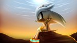 anthro aurora_(phenomenon) black_nose boots chest_tuft clothing footwear fur glistening glistening_eyes gloves hand_on_leg handwear male outside shoes side_view sitting sky sky_background solo tuft white_body white_fur yellow_eyes ora-ivory sega sonic_the_hedgehog_(series) silver_the_hedgehog eulipotyphlan hedgehog mammal 16:9 2018 digital_media_(artwork) digital_painting_(artwork) hi_res shaded signature story story_in_description wallpaper widescreen