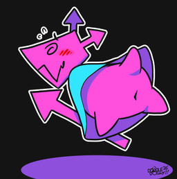anus armless bodily_fluids bottomless clothed clothing nervous nervous_smile nervous_sweat null null_bulge pink_body shirt shirt_only short_stack stubby_legs sweat swirly_eye toony topwear topwear_only doodledoggy deltarune undertale_(series) virovirokun hi_res