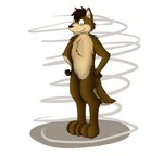 after_transformation anthro biped black_nose black_pawpads brown_body brown_fur brown_hair countershade_arms countershade_face countershade_fur countershade_tail countershade_torso countershading fur hair large_paws male multicolored_body naturally_censored nude pawpads paws simple_background smile solo standing tail tan_body tan_countershading white_background fox0808 canid canine canis mammal wolf 2010 colored