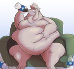 4_toes anthro belly beverage big_belly big_moobs biped black_clothing black_underwear brand_parody clothing digitigrade drinking feet fur furniture grey_body grey_fur grey_hair hair hand_on_belly huge_belly huge_thighs male moobs navel obese obese_anthro obese_male overweight overweight_anthro overweight_male pink_eyes simple_background soda sofa solo thick_thighs toes underwear weight_gain wide_hips catarsi bepis pepsi lagomorph leporid mammal rabbit 2020 digital_drawing_(artwork) digital_media_(artwork)