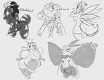 2022 2_horns angry arachnid armor arthropod aspid_hunter_(hollow_knight) back_muscles bee belly black_eyes black_hair breasts butt cross-popping_vein digital_media_(artwork) eyebrows eyelashes eyewear fangs female flying genitals group hair hand_on_hip hi_res hollow_knight horn hymenopteran insect latiar lepidopteran looking_back male monochrome moth multi_eye navel neck_tuft nipples penis pupils pussy sitting sketch spider spread_wings standing tail team_cherry teeth thick_thighs tuft white_eyes white_hair winga wings