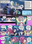 absurd_res alternate_species angry clothed clothing comic dialogue english_text female fluttershy_(mlp) friendship_is_magic hair hasbro hat headgear headwear hi_res hood human humanized male mammal mauroz multicolored_hair my_little_pony pinkie_pie_(mlp) princess_celestia_(mlp) princess_luna_(mlp) purple_hair rarity_(mlp) shadowbolts_(mlp) text transformation twilight_sparkle_(mlp) two_tone_hair