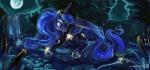 blue_eyes blue_fur blue_hair crown cutie_mark equine female feral firefly friendship_is_magic full_moon fur grass hair horn lily_pad long_hair lying mammal moon my_little_pony night on_side outside peterparkerworks princess_luna_(mlp) royalty smile solo tree typha water waterfall wet winged_unicorn wings
Rating: Safe
Score: 14
User: Deatron
Date: October 05, 2013