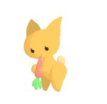 anthro black_eyes blush blush_stickers carrot eating eating_food eyelashes fart fart_cloud fart_fetish female food fur looking_away mouthless orange_body orange_fur plant raised_leg scut_tail short_tail solo standing tail tan_tail vegetable jubb unknown_species 2018 animated low_res short_playtime signature