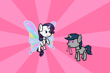 bangs black_eyes blue_hair chibi cutie_mark drill_curls duo female feral flying fur grey_body grey_skin hair heart_eyes heart_symbol horn insect_wings long_hair love mouth_hold no_pupils on_hind_legs pattern_background pink_background purple_hair scarf simple_background smile stripes white_body white_skin wings fineprint-mlp friendship_is_magic hasbro mario_bros my_little_pony mythology nintendo paper_mario rarity_(mlp) arthropod butterfly equid equine insect lepidopteran mammal mythological_creature mythological_equine unicorn 2013 absurd_res character_request crossover hi_res