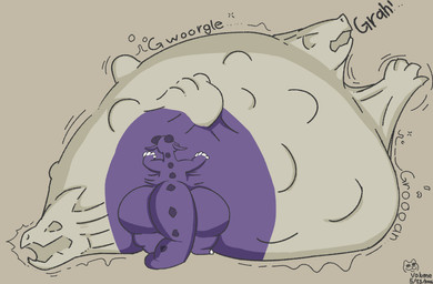 big_butt butt digestion digestion_noises group hyper male mass_vore morbidly_obese multiple_prey obese overweight rumbling_stomach size_difference smaller_pred standing unwilling_prey vore weight_gain volume_(artist) mythology dragon kobold mythological_creature mythological_scalie scalie hi_res