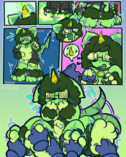 anthro belly blush blush_lines bodily_fluids breasts choker clothing disembodied_hand eyewear feet female foot_fetish foot_focus foot_play genital_fluids genitals glasses group horn humiliation humiliation_fetish jewelry large_paws magic magic_user minimal_clothing multi_arm multi_leg multi_limb necklace nipples paw_expansion paw_growth paws penis precum shy slightly_chubby soles solo_focus spiral spiral_eyes tail tail_motion tailwag torn_clothing transformation wardrobe_malfunction whiskers conditional_dnp tuvandalist canid canine canis domestic_dog hybrid mammal murid murine poodle rat rodent absurd_res comic hi_res