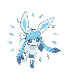 ambiguous_gender blue_body blue_eyes feral grin ice ice_crystal looking_at_viewer paws simple_background smile solo tail lole_pokemon nintendo pokemon eeveelution generation_4_pokemon glaceon mammal pokemon_(species) 2023 4:5 signature