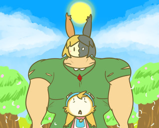 anthro bangs bent_leg black_ear black_eyes black_face black_hair blonde_hair blue_sky blush cheek_tuft clothed clothed_anthro clothed_female clothed_male clothing cloud day dot_eyes dress duo ear_tuft ears_down eyewear eyewear_on_head facial_tuft female female_anthro footwear forest frown fur goggles goggles_on_head hair heterochromia larger_anthro larger_female light long_ears looking_down looking_down_at_another looking_up_at_another male male_anthro medium_hair mouthless multicolored_body multicolored_hair muscular muscular_anthro muscular_female muscular_young no_eyebrows noseless open_frown open_mouth outside pecs pink_scarf pink_tongue pivoted_ears plant running scared scarf shirt shoes short_hair simple_eyes size_difference sky smaller_anthro smaller_male standing straight_arms sun tan_body tan_ear tan_fur tan_hair tongue topwear torn_clothing torn_dress tree tuft two_tone_hair white_clothing white_eyes white_shirt white_topwear young young_anthro young_female cookieboy011 drawn_to_life heather_(drawn_to_life) jowee canid canine mammal raposa 2018 colored digital_drawing_(artwork) digital_media_(artwork) english_description lighting shaded