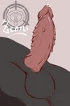 anthro black_body black_fur close-up erection fur genitals male penile_spines penis solo vein veiny_penis tekitourabbit_(artist) 2:3 watermark