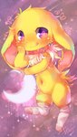ambiguous_gender blush cheek_tuft clothing collar crescent_moon digitigrade facial_tuft feral floppy_ears footwear fur heart_symbol licking licking_lips looking_at_viewer moon navel neck_tuft paws pink_inner_ear purple_background purple_eyes red_collar resting_on_arm semi-anthro simple_background socks solo star tongue tongue_out tuft white_body white_fur yellow_body yellow_fur d685ab7f nintendo pokemon eeveelution generation_1_pokemon jolteon mammal pokemon_(species) digital_drawing_(artwork) digital_media_(artwork) signature unavailable_at_source