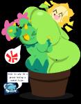 anthro big_breasts breasts butt cactus dialogue duo_focus female flower group plant pokemorph simple_background speech_bubble text transparent_background dewbber nintendo pokemon tusks_the_dewott cactus_creature dewott elemental_creature elemental_humanoid flora_fauna flower_creature flower_humanoid generation_2_pokemon generation_5_pokemon humanoid maractus plant_humanoid pokemon_(species) sunflora alpha_channel digital_media_(artwork) english_text source_request