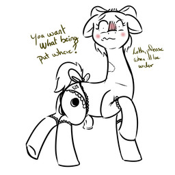 bite_mark blush clothed clothing crossdressing embarrassed feral flaccid genitals legwear male panties penis quadruped solo stockings tail text underwear wounded denton hasbro my_little_pony fan_character nightshade_(0r0ch1) equid equine horse mammal pony 1:1 english_text