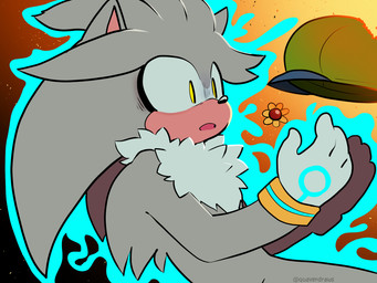 alternate_universe anthro clothing death fire fur future gloves grey_body grey_fur handwear hat headgear headwear levitating male red_sky shocked sky solo white_fluff wide_eyed yellow_eyes quavernsfw sega sonic_the_hedgehog_(series) silver_the_hedgehog eulipotyphlan hedgehog mammal 4:3 hi_res