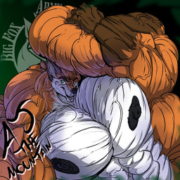 anthro big_muscles big_pecs black_nipples countershading flexing green_eyes huge_muscles huge_pecs hyper hyper_muscles hyper_pecs looking_at_viewer male muscular nipples nude open_mouth orange_body pecs smile solo text vein veiny_muscles white_body white_countershading fierglief canid canine fox mammal 1:1 2022 english_text hi_res