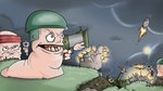 4_fingers ambiguous_gender armor cloud combat_helmet feral fingers floating_hands frown grass group gums gun headgear helmet holding_gun holding_object holding_ranged_weapon holding_rocket_launcher holding_weapon limbless missile noseless outside overcast plant ranged_weapon rocket_launcher shooting sky tank_(vehicle) toothy_grin tree_stump vehicle war weapon elias_wassberg worms_(series) worm worm_(worms) 16:9 digital_drawing_(artwork) digital_media_(artwork) hi_res shaded unavailable_at_source widescreen