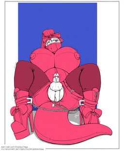 anal anal_penetration ball_gag big_breasts boots breasts chain cheek_bulge clothing fishnet_clothing footwear gag gagged genitals gynomorph hair high_heeled_boots high_heels intersex latex latex_clothing latex_skinsuit looking_at_viewer nose_hook nose_pull object_in_ass penetration penis restraints ribbons sex_toy sex_toy_in_ass sex_toy_insertion shoes skinsuit slightly_chubby solo spread_legs spreading stuffed_mouth tail text tight_clothing vibrator vibrator_in_ass zipper masterzoroark666 mammal mustelid otter english_text hi_res url