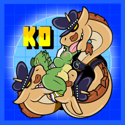 3_heads anal anthro anthro_rimming_anthro bedroom_eyes belly big_belly big_bulge big_butt blush bodily_fluids bulge butt chaps clothing cowboy_hat drooling facial_hair fellatio footwear french_kissing goatee green_body green_scales hat headgear headwear horn kissing leather leather_clothing leather_daddy male male/male male_rimming_male multi_head mustache narrowed_eyes oral overweight penile red_eyes rimming saliva scales seductive sex shoes size_difference smaller_rimmed solo tail tan_body text thong underwear yellow_sclera ggponk european_mythology greek_mythology kings_of_hell mythology agares_(kings_of_hell) bune_(kings_of_hell) alligator alligatorid crocodilian dragon hydra mythological_creature mythological_scalie reptile scalie 1:1 hi_res