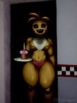 anthro blush candle clothing female looking_at_viewer machine panties plate solo thick_thighs underwear yellow_body yellow_skin e4hargus five_nights_at_freddy's five_nights_at_freddy's_2 scottgames cupcake_(fnaf) toy_chica_(fnaf) animatronic avian bird chicken galliform gallus_(genus) phasianid robot 2024 3:4 absurd_res hi_res