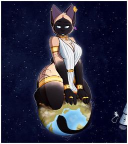 anthro astronaut black_ears black_face black_legs blue_eyes bracelet clothing destruction ear_piercing earth female fur jewelry kneeling legband macro macro_female necklace piercing planet planet_destruction sitting_on_planet sky space star starry_sky terra_macro thighband white_body white_clothing white_fur yellow_bracelet yellow_jewelry yellow_necklace yellow_ring jarethnerl lucera_(jarethnerl) domestic_cat felid feline felis mammal siamese_cat absurd_res hi_res signature