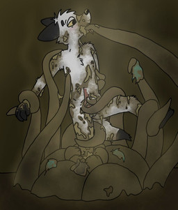 animal_genitalia animal_penis anthro black_body black_ears black_fur bodily_fluids canine_genitalia canine_penis clothing cum cum_on_tentacle duo ears_back erection feces feces_everywhere feces_in_mouth feces_on_body feces_on_foot feces_on_hand feces_on_penis forced fur genital_fluids genitals half-closed_eyes latrine looking_up male narrowed_eyes penis pivoted_ears restrained restrained_by_tentacles sex side_view tentacle_sex tentacles torn_clothing white_body white_fur boundtobemessy canid canine canis mammal tentacle_creature wolf 2022