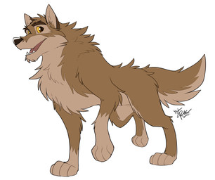 4_toes black_nose brown_body brown_fur countershading eyebrows fangs feet feral fur looking_at_viewer multicolored_body multicolored_fur open_mouth quadruped simple_background solo teeth toes two_tone_tail white_background takemoto_arashi balto_(series) universal_studios balto canid canine canis domestic_dog husky hybrid mammal nordic_sled_dog spitz wolf wolfdog 2015 full-length_portrait portrait