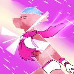 abstract_background anthro anthrofied briefs clothed clothing crop_top fingerless_gloves gloves handwear magical_girl_outfit magical_girl_transformation male scarf shirt solo topwear transformation underwear fuze nintendo pokemon dustin_(fuze) eevee generation_1_pokemon pokemon_(species) 1:1 hi_res